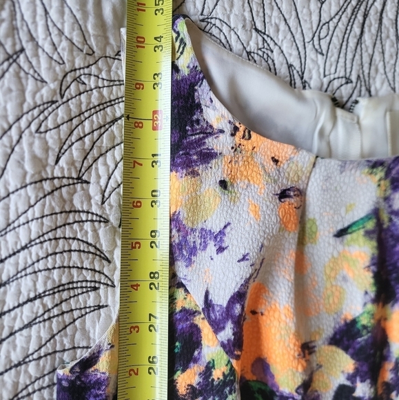 MAEVE By Anthro Neon Floral Print Fit and Flare Dress Size 4 - Picture 10 of 13